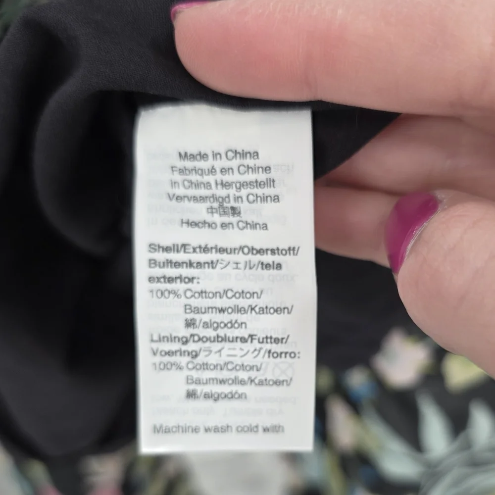New J.Crew Ruffle dress in Liberty Pavilion black‎ floral 6